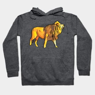 Dashing Lion With a Lonely Look Hoodie